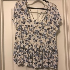 EUC Torrid Beauty and the Beast Peplum Top